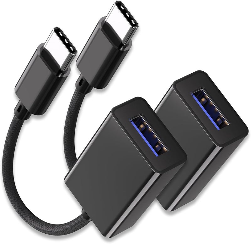 MAXAUX USB C to USB 3.0 Adapter [2 Pack], USB C Male to USB Female OTG Cable Thunderbolt3 to USB Adapter Compatible with MacBook Pro/Air, iPhone 16 Pro Max/16 Plus/16/15, Galaxy S24/S23/S22/S21 - Image 1